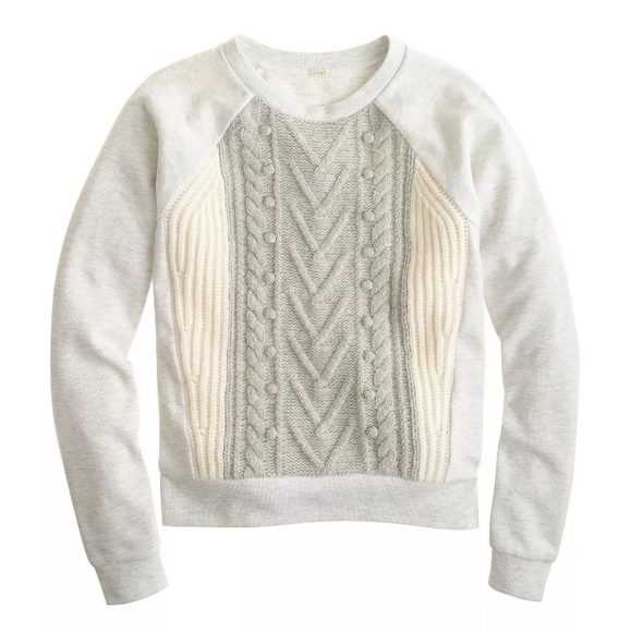 J crew Knit Wool Pom Pom Sweater Grey Sweatshirt S - Picture 5 of 5